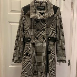GUESS houndstooth peacoat